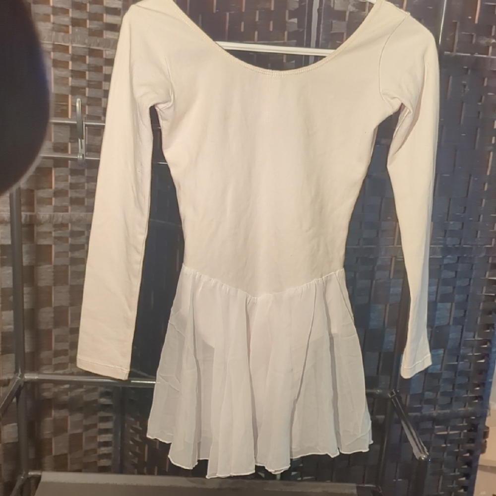 White Long Sleeve Leotard